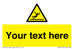 Custom Figure Slipping Sign